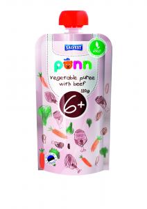 Põnn Organic vegetable puree with beef 110 g